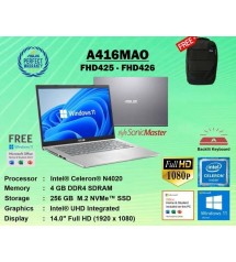 ASUS  A416ma0  - Intel Celeron N42020 / ram 4GB | SSD 256 Gb |   14" FHD | WIN11 | OHS